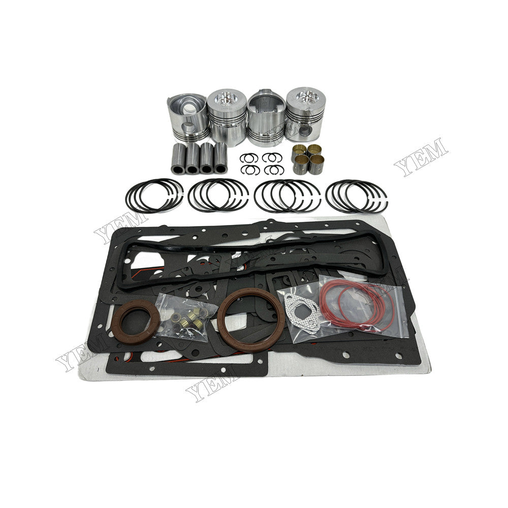 YEM Parts 4 pcs Piston & Ring Set with Overhaul Kit for Weichai ZH4100D Engine For Weichai