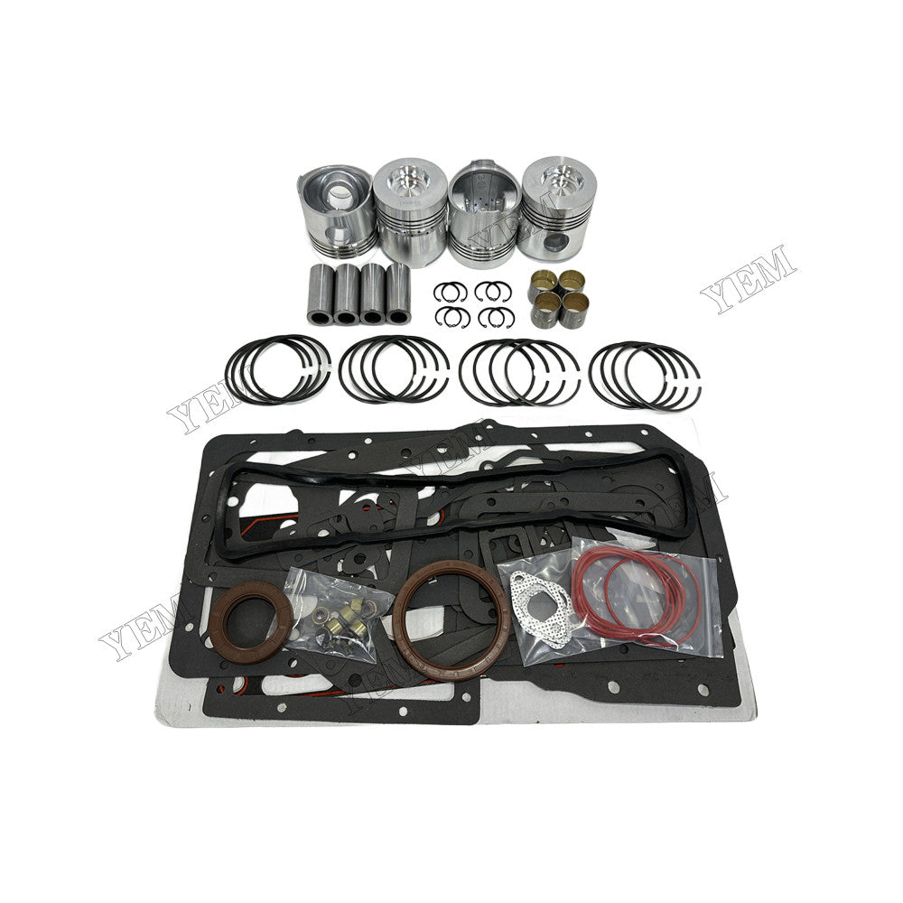 YEM Parts 4 pcs Piston & Ring Set with Overhaul Kit for Weichai ZH4100D Engine For Weichai