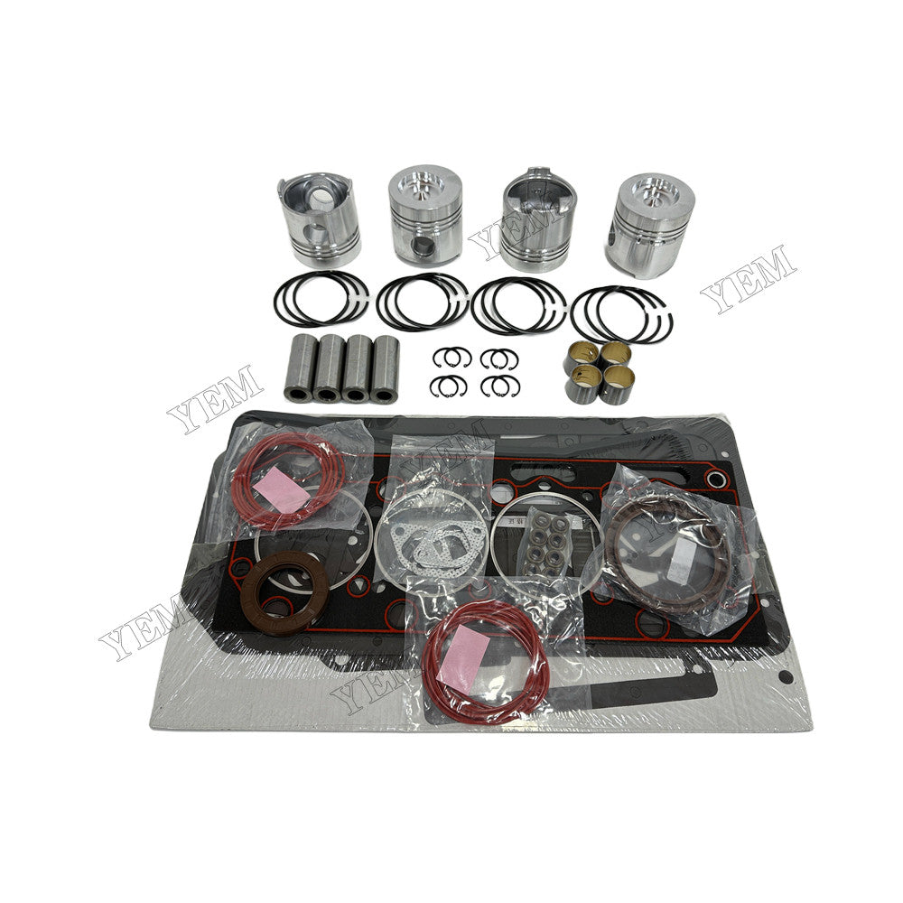 YEM Parts 4 pcs Piston & Ring Set with Overhaul Kit for Weichai ZH4102Y4-1 Engine