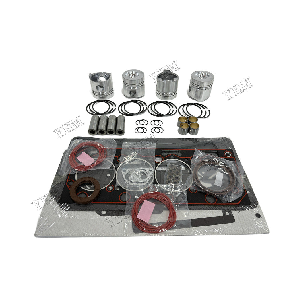 YEM Parts 4 pcs Piston & Ring Set with Overhaul Kit for Weichai ZH4102Y4-1 Engine For Weichai