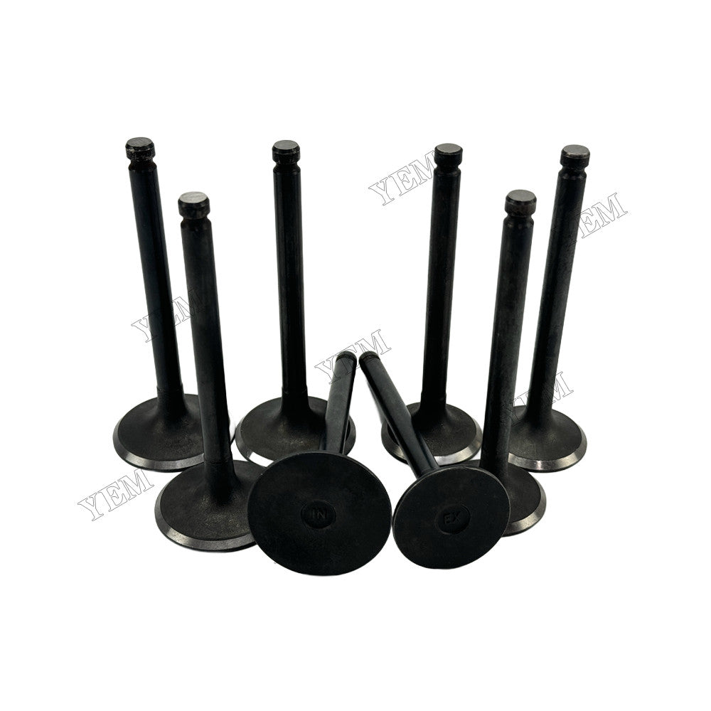 YEM Parts 4 pcs Intake and Exhaust Valve for Mazda HA Engine For Mazda