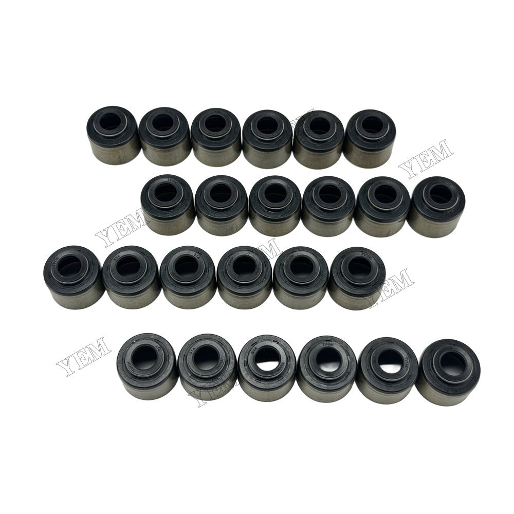 YEM Parts 24 pcs Valve Oil Seal 33504-10300 for Mitsubishi S16R Engine