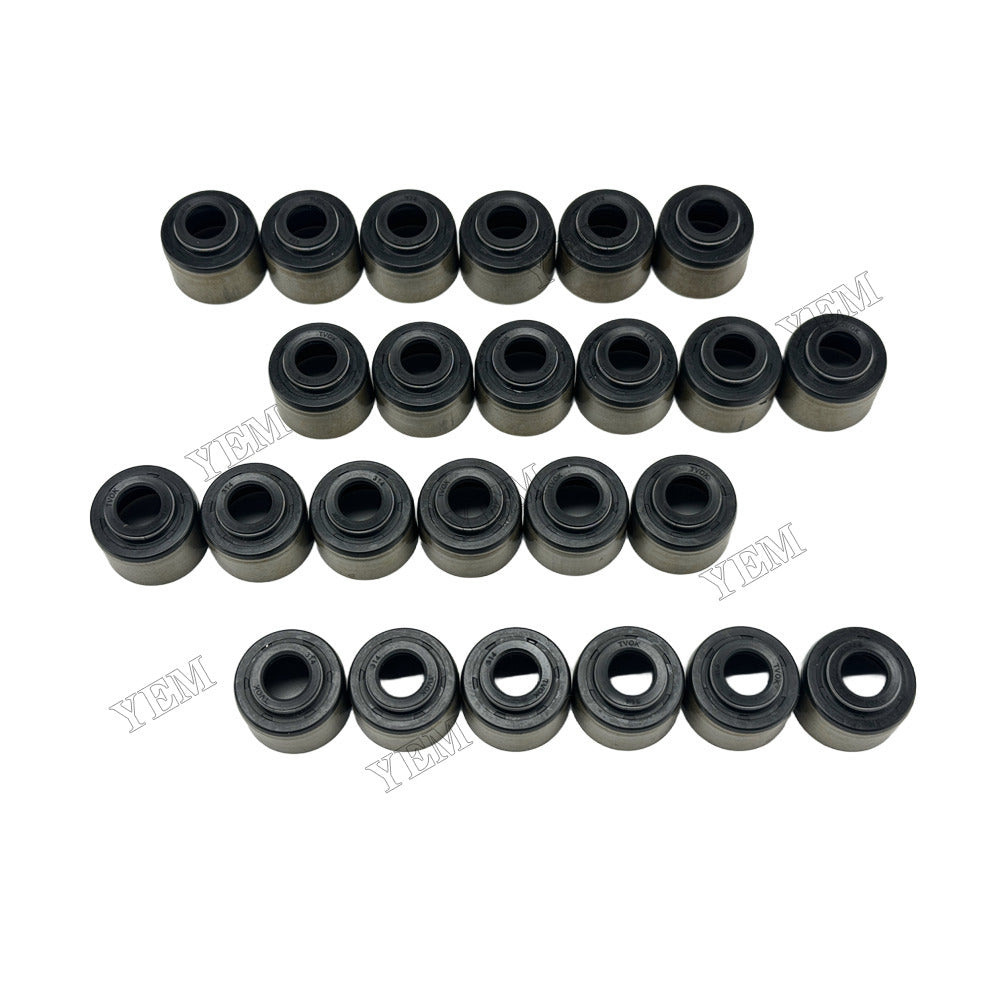 YEM Parts 24 pcs Valve Oil Seal 33504-10300 for Mitsubishi S16R Engine For Mitsubishi