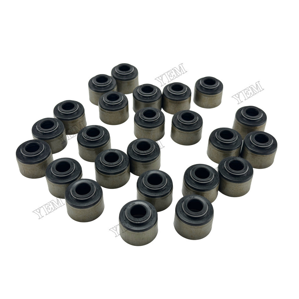 YEM Parts 24 pcs Valve Oil Seal 33504-10300 for Mitsubishi S16R Engine For Mitsubishi