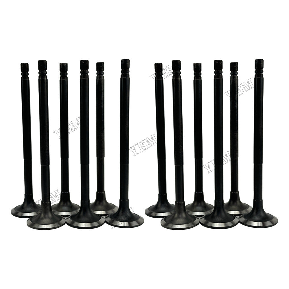 YEM Parts 12 pcs Intake Valve 6610-41-4110 for Cummins NH220 Engine For Cummins