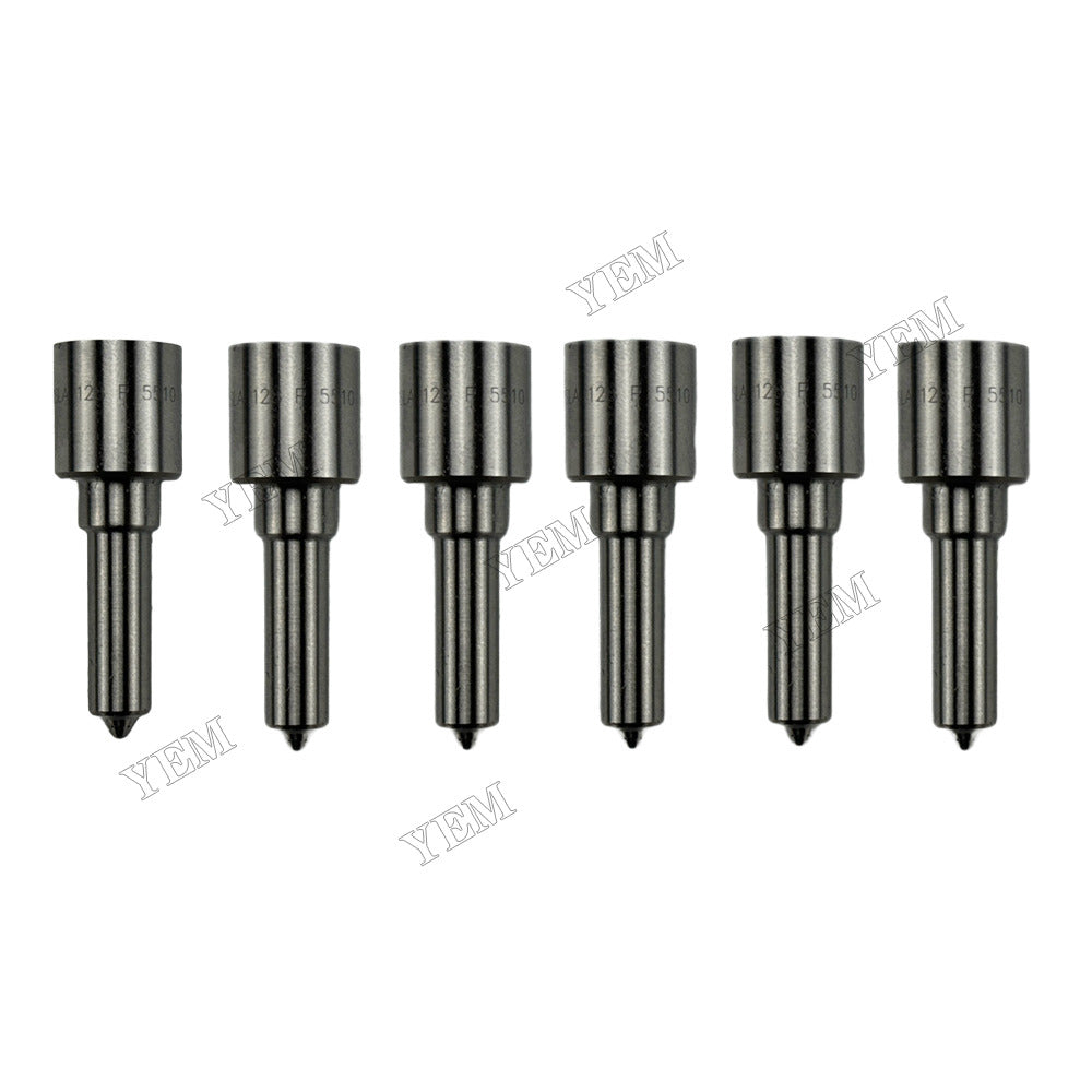 YEM Parts 6 pcs Injection Nozzle DSLA128P5510 0433175510 for Cummins QSB6.7 Engine For Cummins