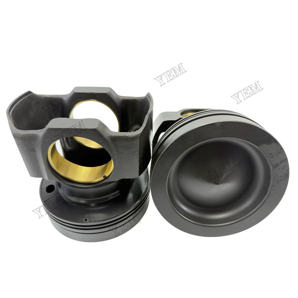 YEM Parts 8 pcs Piston with Pin and Circlips STD 299-5204 for Caterpillar 3508 Engine For Caterpillar