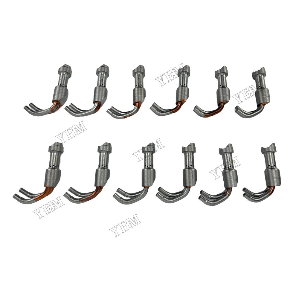 YEM Parts 12 pcs Oil Cooling Nozzle 204-5447 for Caterpillar 3512 Engine