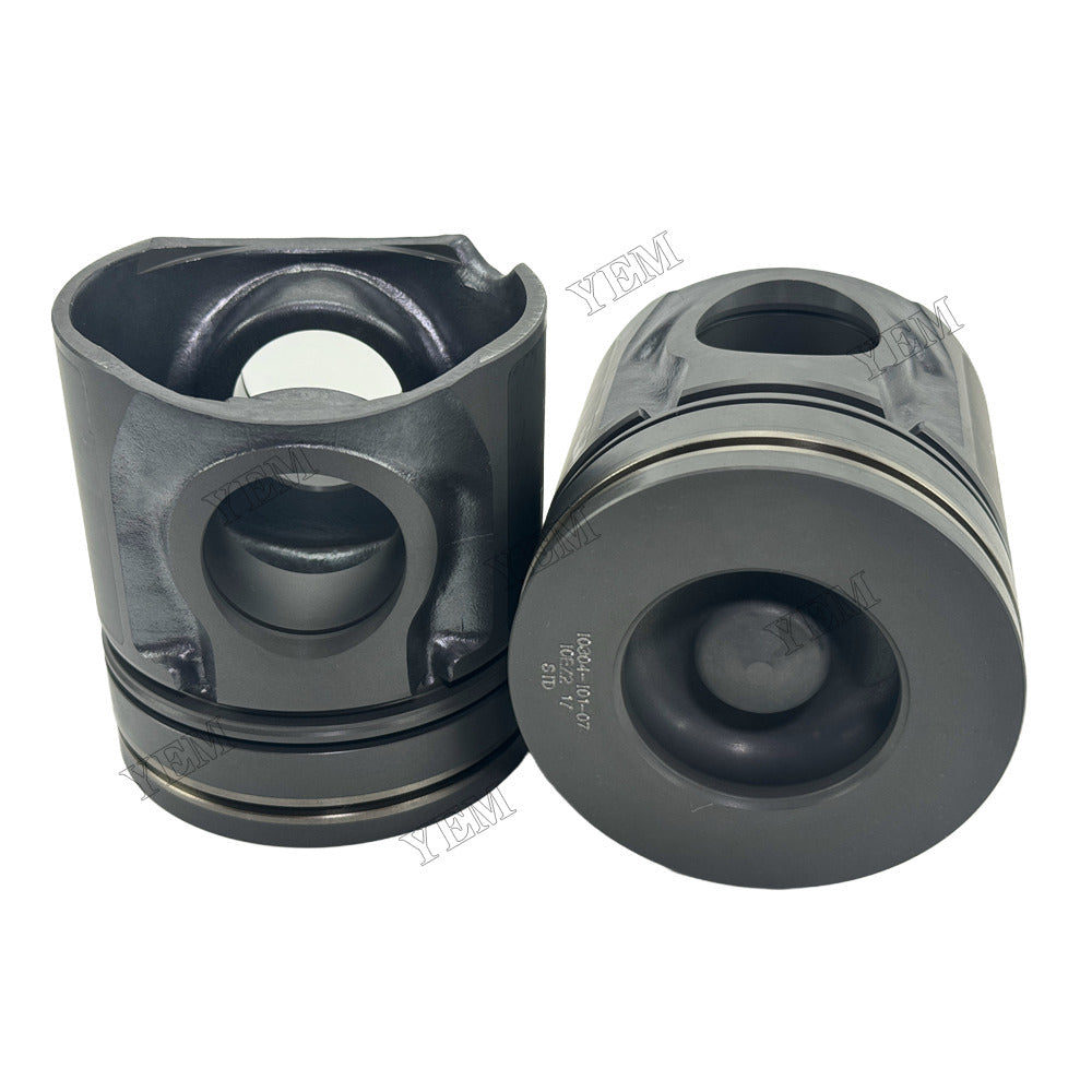 YEM Parts 4 pcs Piston with Pin and Circlips STD for JCB JCB444 Engine For JCB