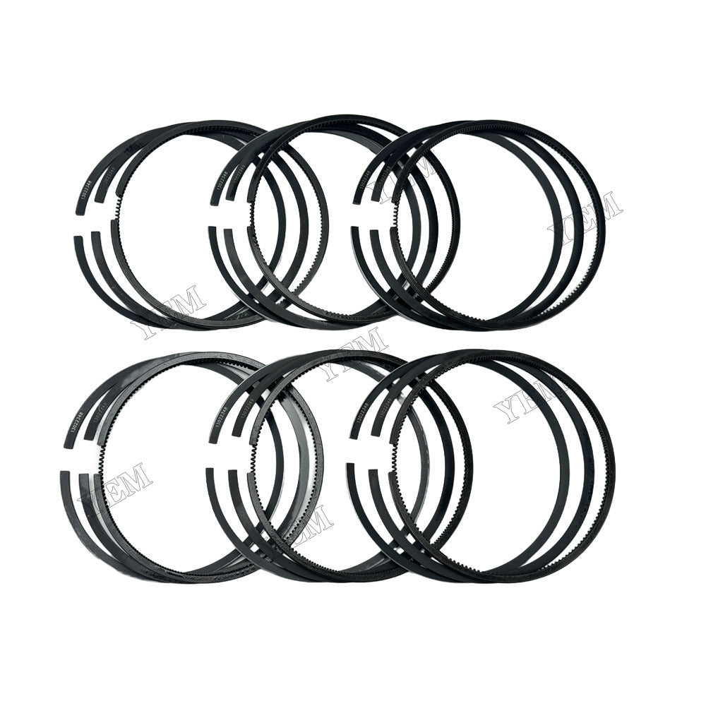 YEM Parts 4 pcs Piston Rings Set STD 13022348 13022349 for Weichai WP6G125E22 Engine