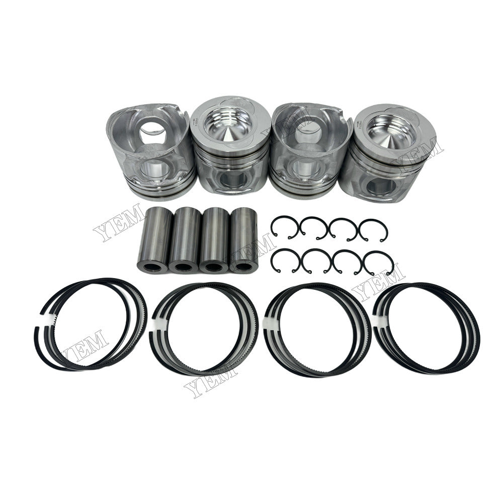 YEM Parts 4 pcs Piston With Rings Kit STD for Yuchai YCD4M20T-98 Engine