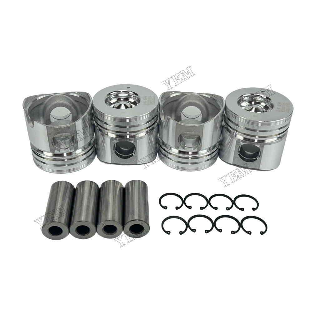 YEM Parts 4 pcs Piston with Pin and Circlips STD for Laid 4L22B Engine