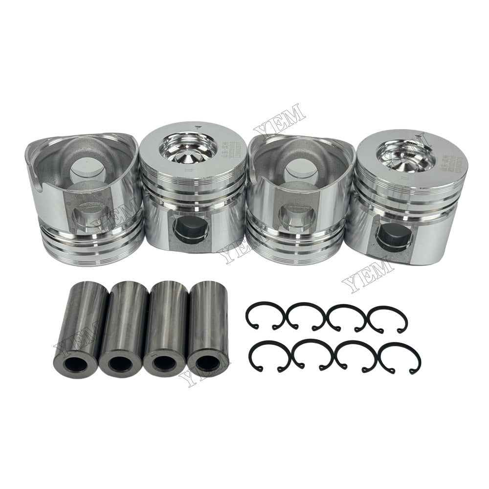 YEM Parts 4 pcs Piston with Pin and Circlips STD for Laid 4L22B Engine For Laid