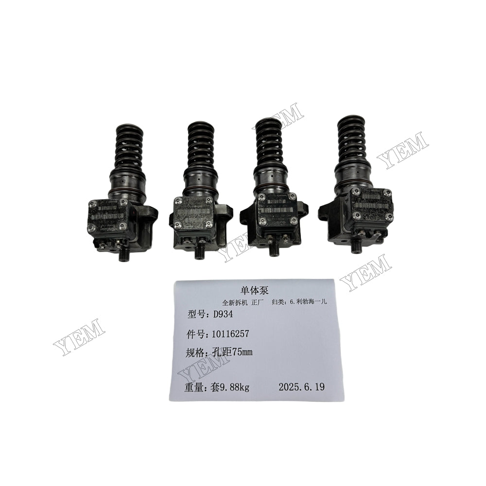 YEM Parts D934 Fuel Injection Pump 10116257 for Liebherr Mechanical Spare Parts