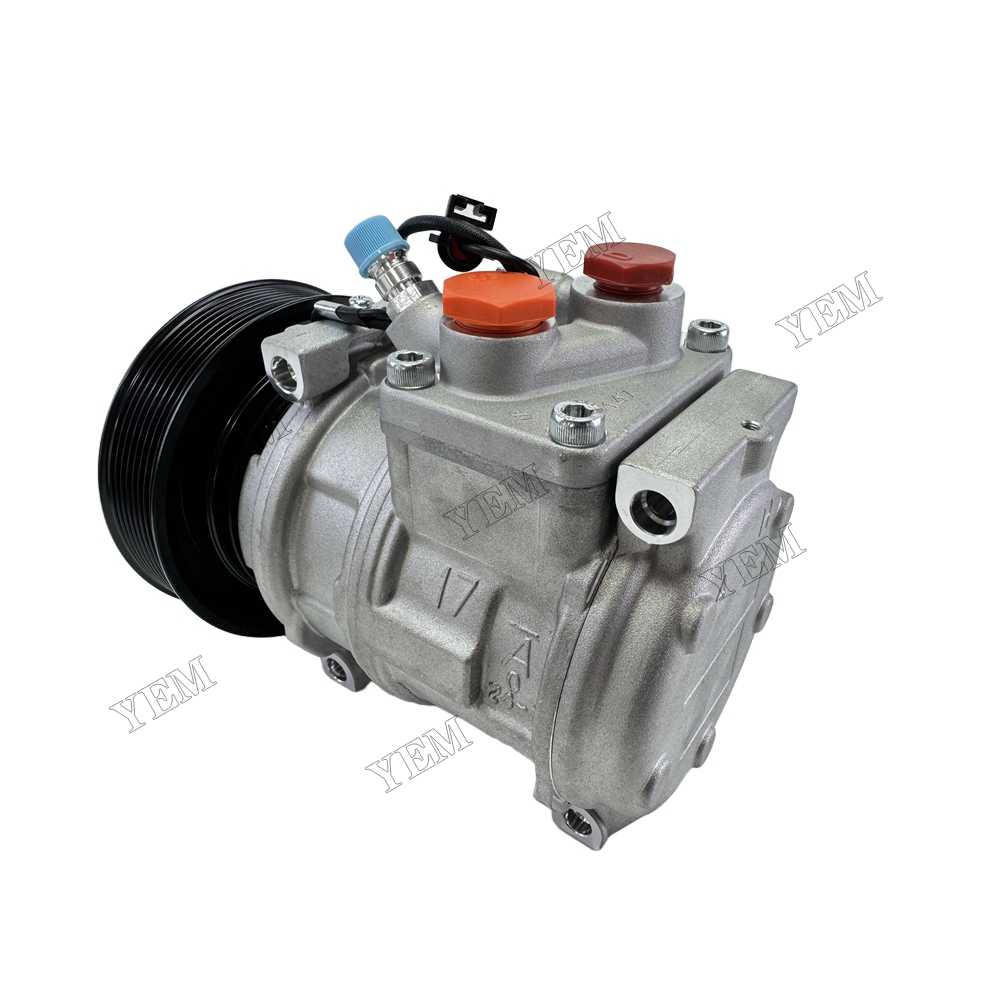 YEM Parts Air Compressor 12V 447100-2389 447200-4934 RE46609 447100-2381 for John Deere Skid Steer Loader 280 5410 5310N 848HTJ For John Deere