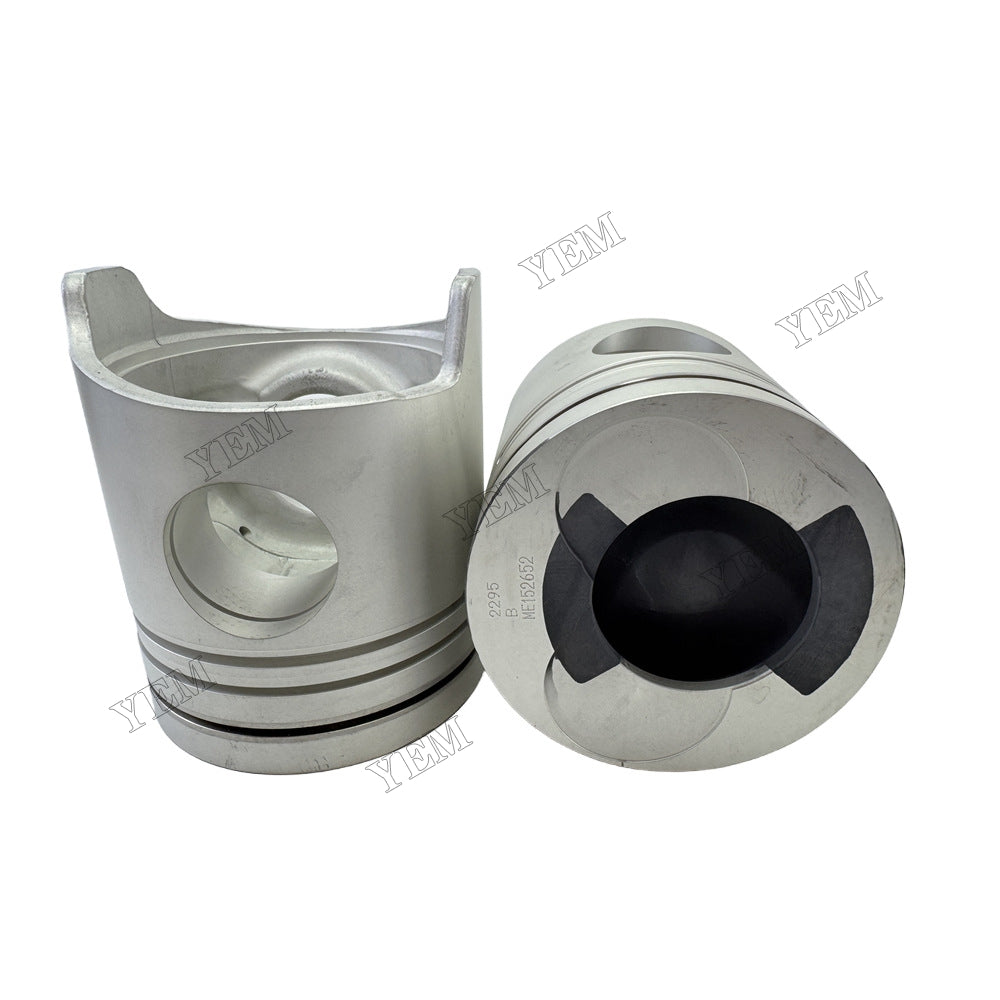 YEM Parts Piston With Pin And Clips ME152652 Fits For Mitsubishi 6D24 Engine Parts