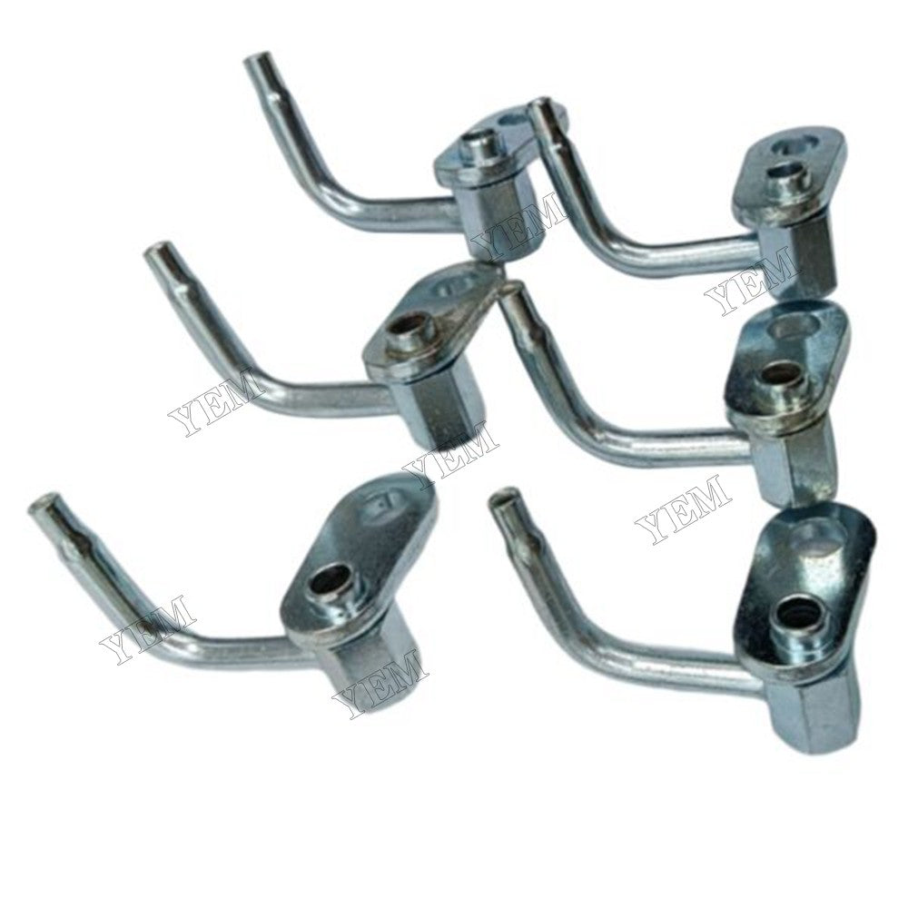 For Komatsu Engine S6D125 6D125 Excavator PC400-6 PC450-8 6PCS Piston Cooling Nozzle 6151-22-1810 For Komatsu