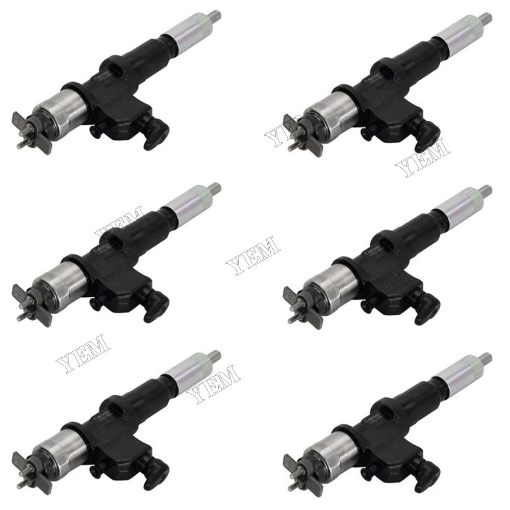 For Isuzu Engine 6WG1 6WG1-XYSA01 John Deere Excavator 450DLC 6 Pcs Fuel Injector 8981675562