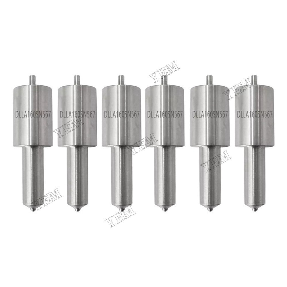 For Mitsubishi Engine 6D15T 6D14T 6016 6017 Truck Fuso FK 6 Pcs Injector Nozzle ME705439 DLLA160SN567 For Mitsubishi