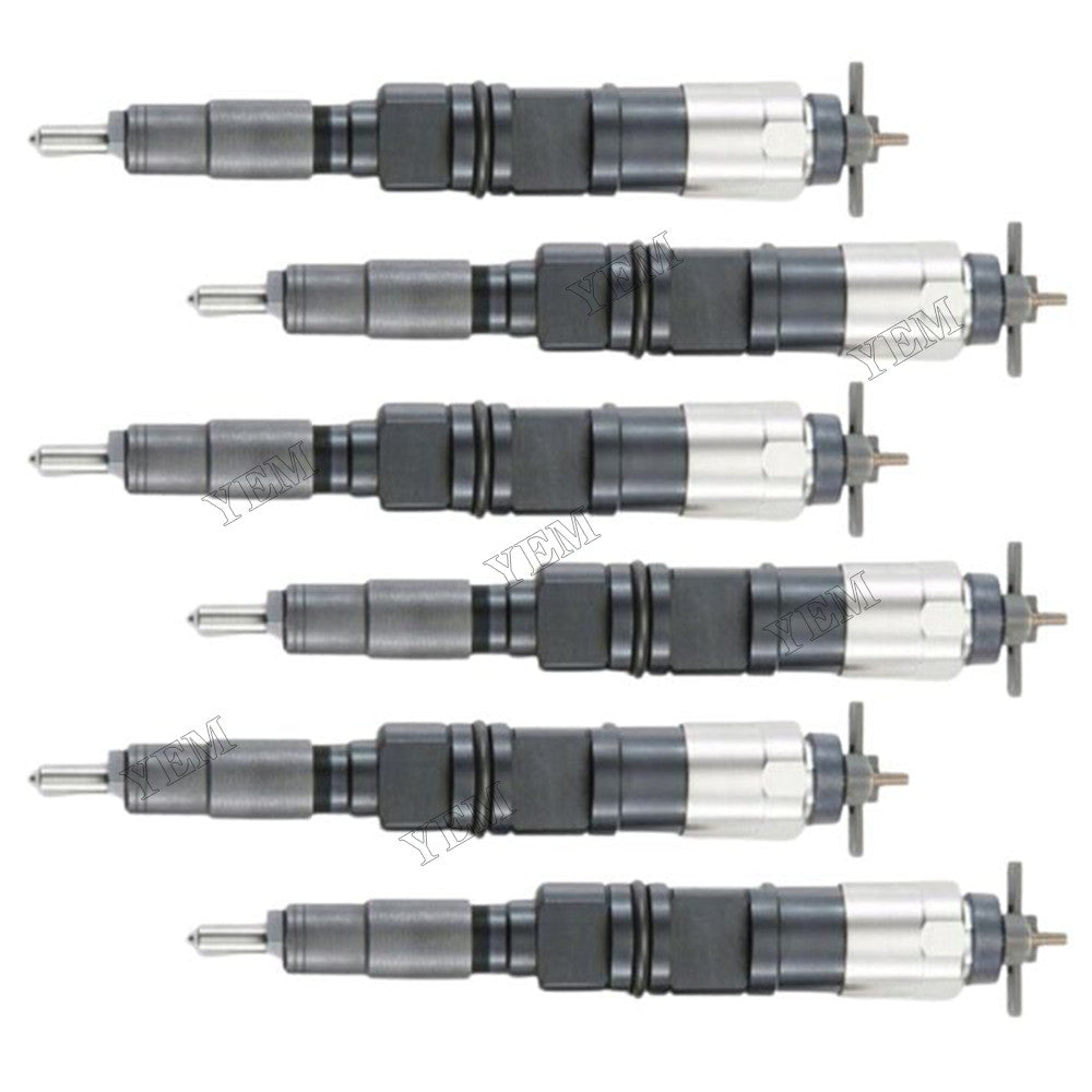For John Deere Engine 6068 Dozer 860J 6 PCS Fuel Injector RE529150 095000-6460 For John Deere