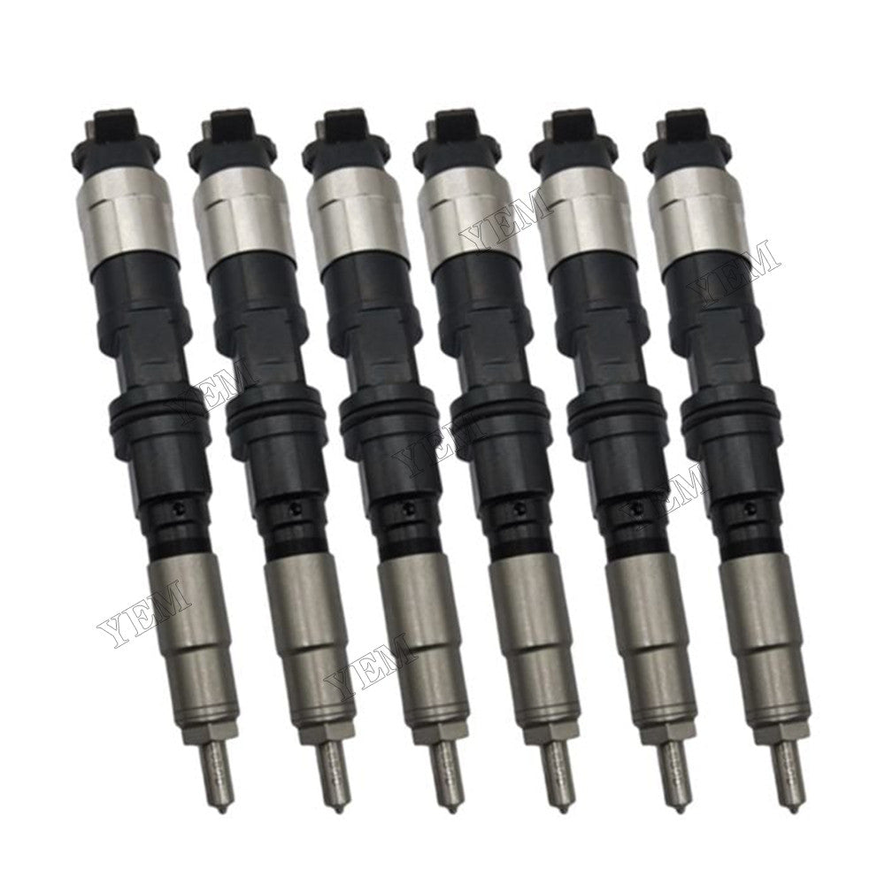 For John Deere Engine 6068 Dozer 860J 6 PCS Fuel Injector RE529150 095000-6460 For John Deere