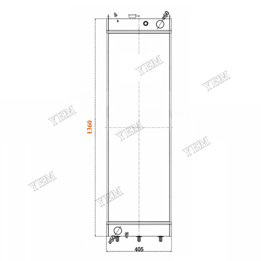 For Kobelco Excavator SK300-10 SK300LC-10 SK350-10 SK330-10 Water Tank Radiator LC05P00088S023 For Kobelco