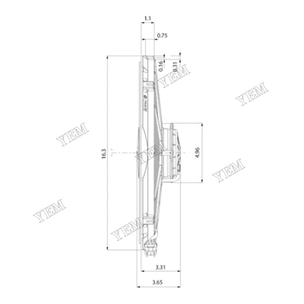 For Spal 16 Extreme Performance Puller Fan Curved Blades 30102113 VA18-AP70/LL/F-59A