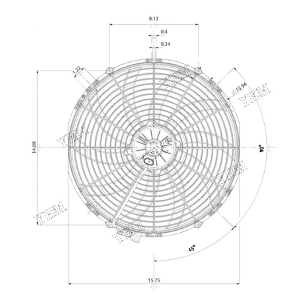 For Spal 16 Extreme Performance Puller Fan Curved Blades 30102113 VA18-AP70/LL/F-59A For Spal