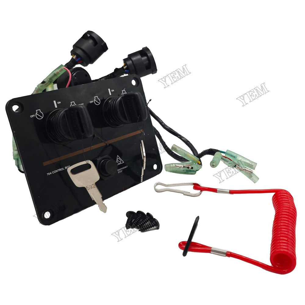 For Yamaha Engine Outboard Dual Key Switch 6K1-82570-13 6K1-82570-08-00 For Yamaha