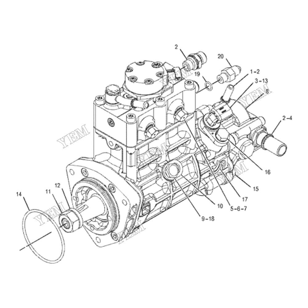 For Caterpillar CAT Engine C6.6 Loader 953D 963D 924H 938H Fuel Injection Pump 368-9171 20R-3815 For Caterpillar