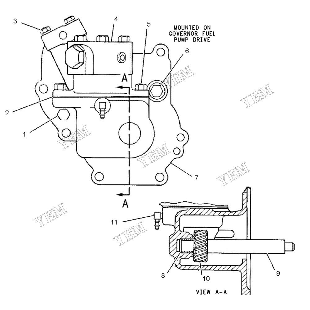 For Caterpillar CAT Engine 3208 3408 3412 Truck 769C 771C 773B 775B Wheel Loader 990 992C 992D Fuel Transfer Pump 4W-5477 For Caterpillar