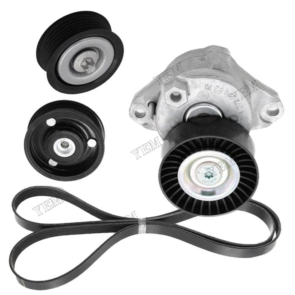 For Mercedes Benz GL450 ML350 ML550 SLK300 Engine Drive Belt Tensioner Idler Pulley Serpentine Belt Kit 2722000270 For Mercedes Benz