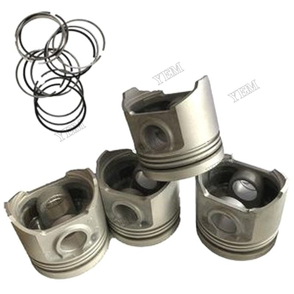Wheel Loader WA115-3 WA90-3 WA95-3 Yanmar 4TNE106D Komatsu 4D106D Piston Kit With Ring Set YM123900- for Komatsu