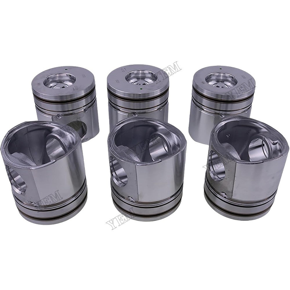 For Cummins Engine B3.9L 4B 4BT 4BTA 4BTAA B5.9L 6B 6BT 6BTA 6BTAA 6 Pcs Piston 3926632