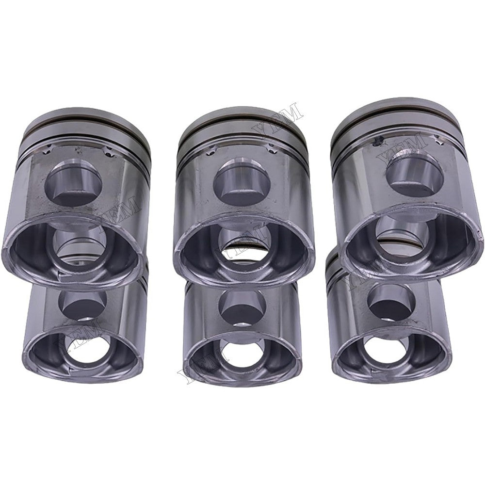 For Cummins Engine B3.9L 4B 4BT 4BTA 4BTAA B5.9L 6B 6BT 6BTA 6BTAA 6 Pcs Piston 3926632 For Cummins