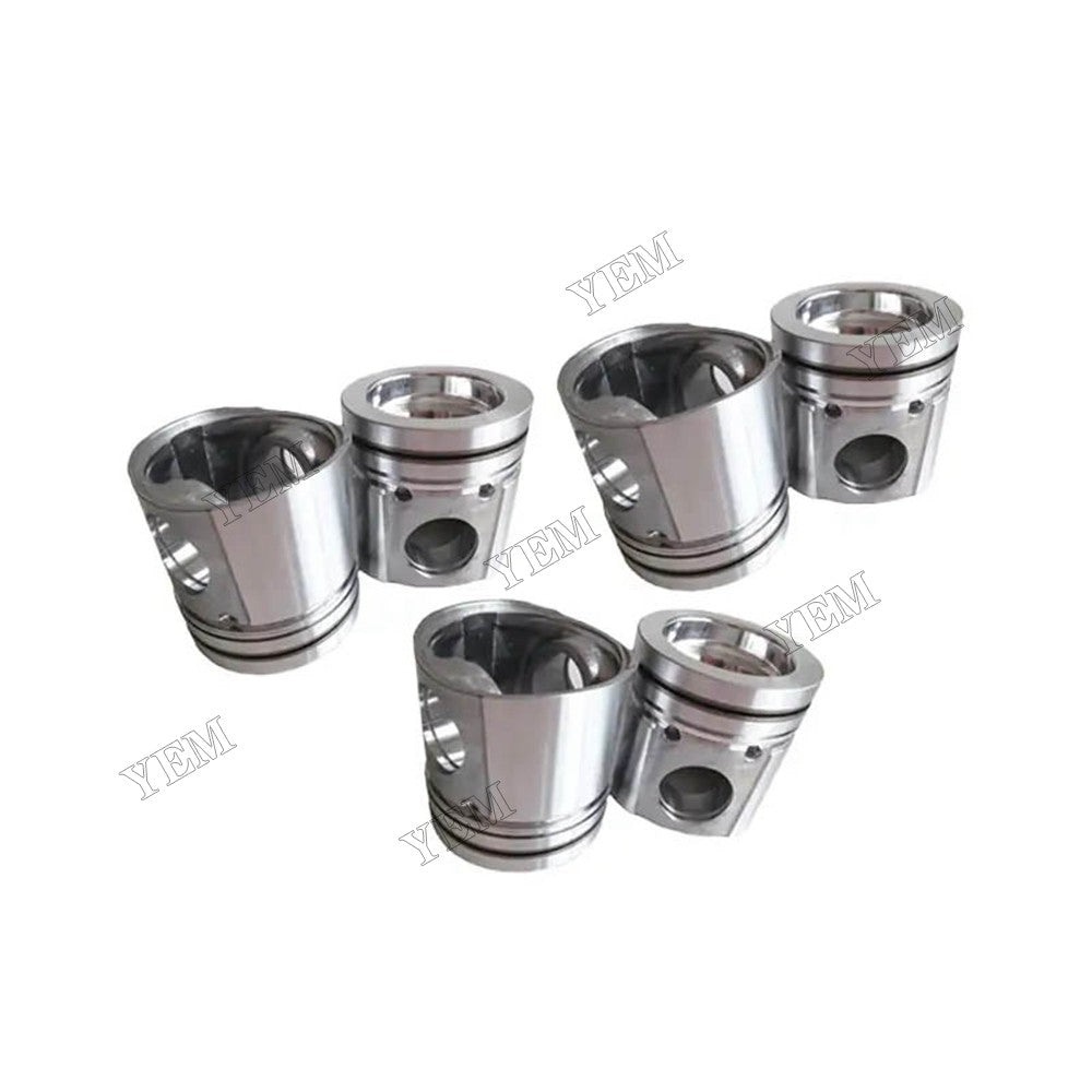 For Cummins Engine 4BTAA 6BTAA 4BT3.9 6BT 6B BGE5.9 4BT 6PCS Piston 3922687