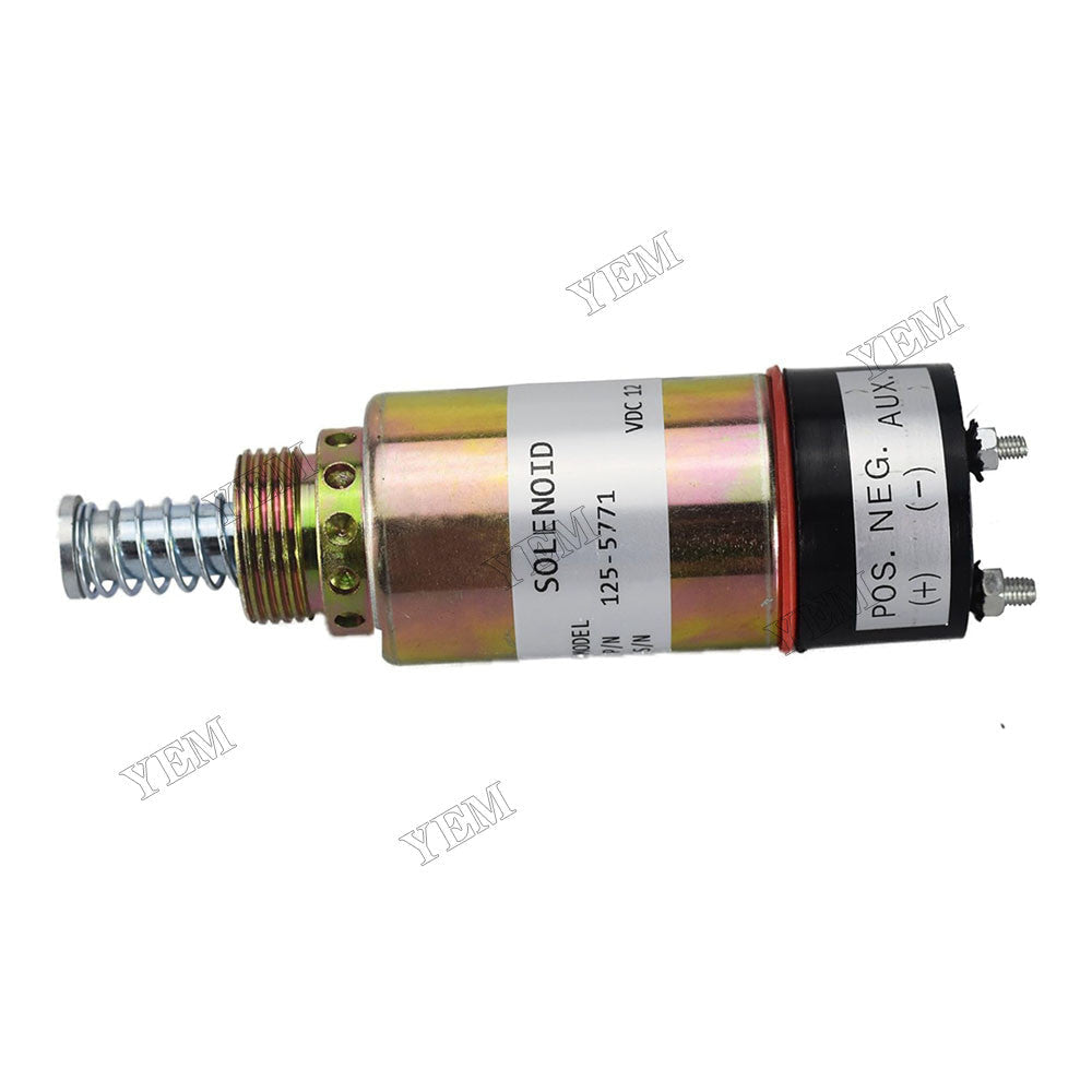 For Caterpillar CAT Engine 3114 3126 3116 3126B 3126E Asphalt Paver AP-1000 AP-1050 12V Fuel Shutoff Solenoid 125-5771 For Caterpillar