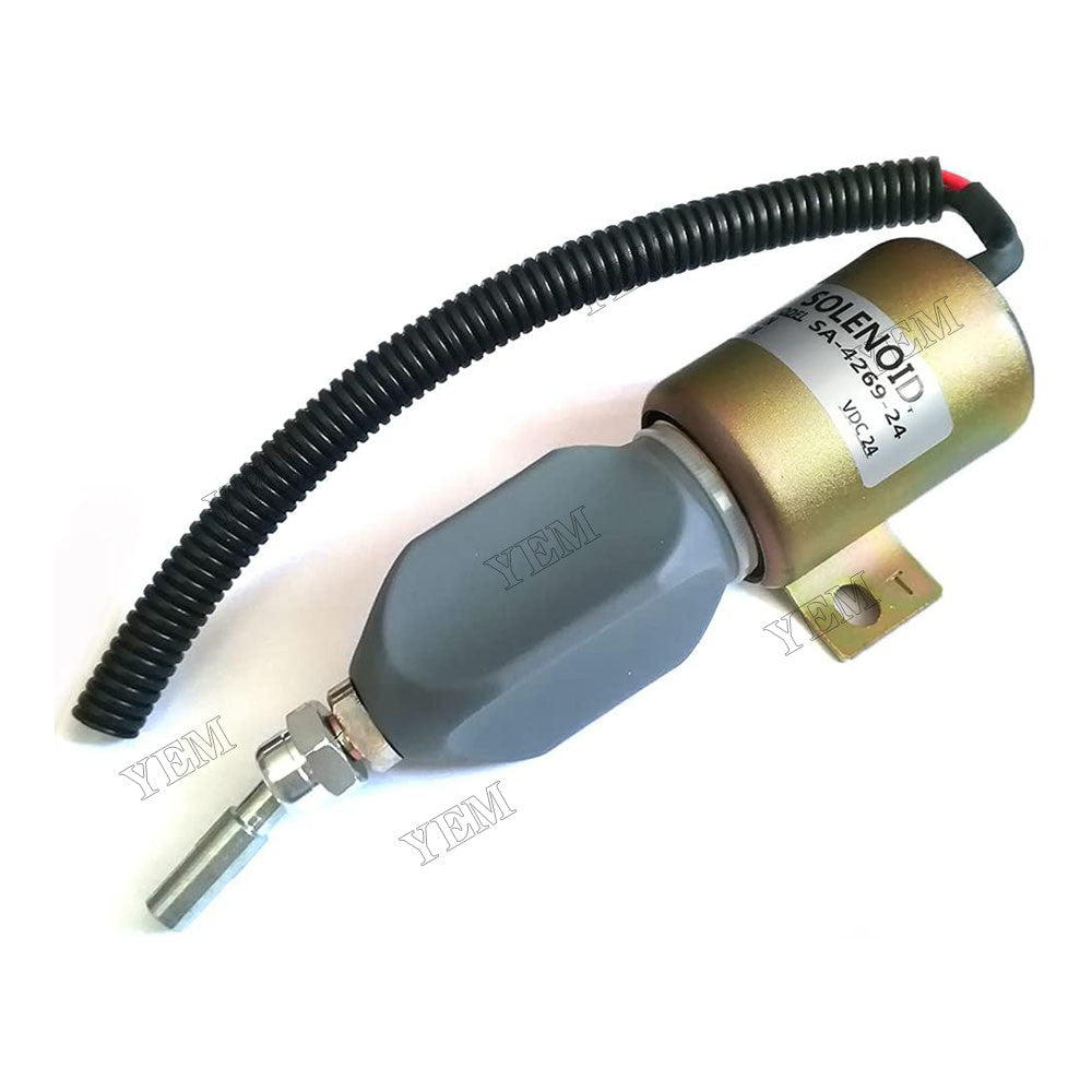 For Komatsu 4D102E-1 6D102E-1 4D95L-1 Engine WA320 WA320-3 D41E-6 GD355A-3 24V 3 Wires Stop Solenoid 600-815-7550 SA-4269-24
