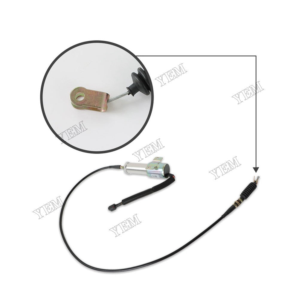 For Doosan Daewoo DH220-5 Hyundai R130-5 R210-7 R210-5 R215-7 Excavator Fuel Shutoff Stop Solenoid 11E1-60100 60V1-60100 For Daewoo