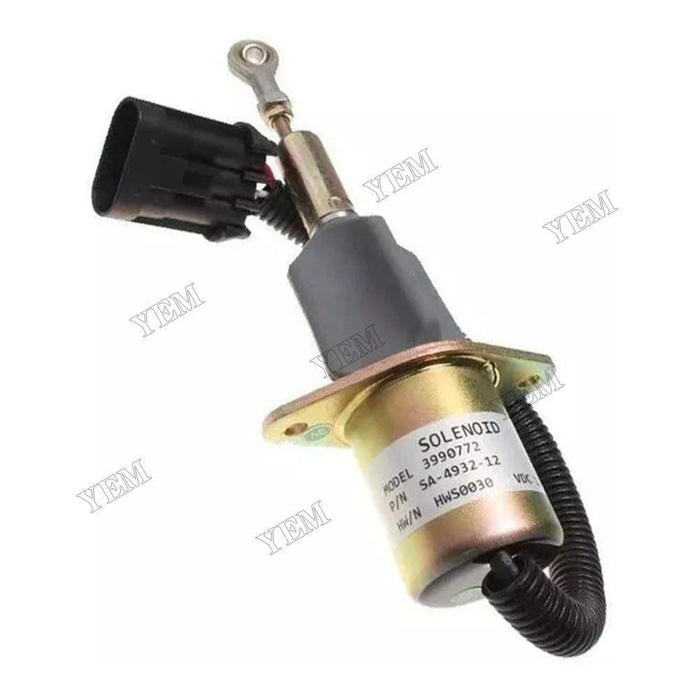 For Cummins Engine 12V Stop Solenoid SA-4932-12 3990772 For Cummins