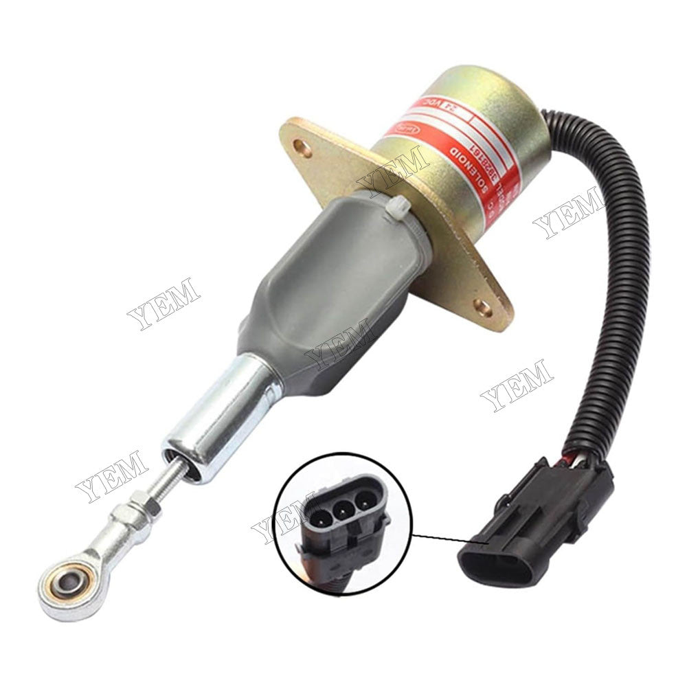 For Cummins Engine 6CT 6BT Hyundai HL760 R290LC-3 24V Fuel Shut Off Solenoid 3928161 SA-4293-24 For Cummins
