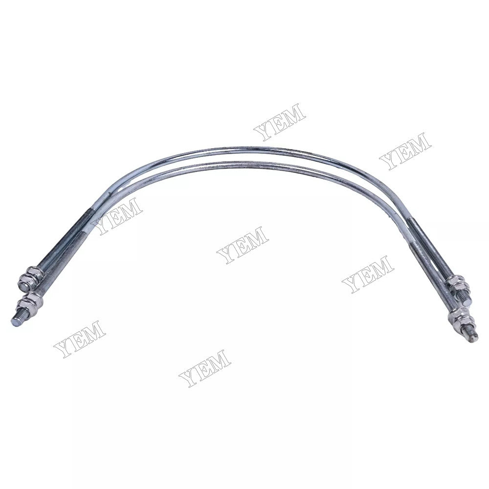 For Isuzu Engine 4BD1 Hitachi Excavator EX120 EX150 Muffler 4191187 with Clamp 4213017 and 2Pcs U-Bolt 4181672 For Isuzu