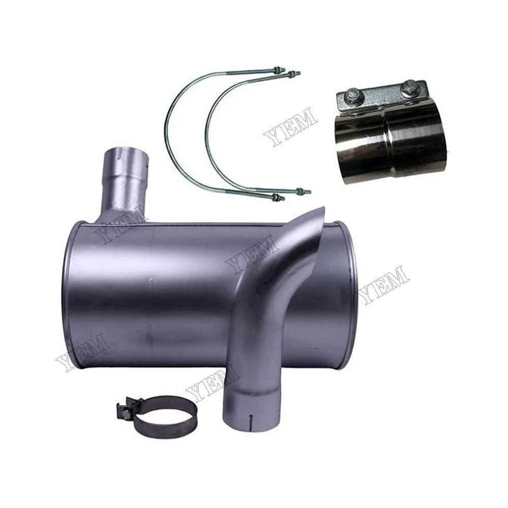 For Komatsu Engine 6D102 Excavator PC200-7 PC220-7 PC210-7 PC240-7 PC228-3 PC230-7 PW180-7 Muffler 6738-11-5510 with Clamp and 2Pcs U-Bolt