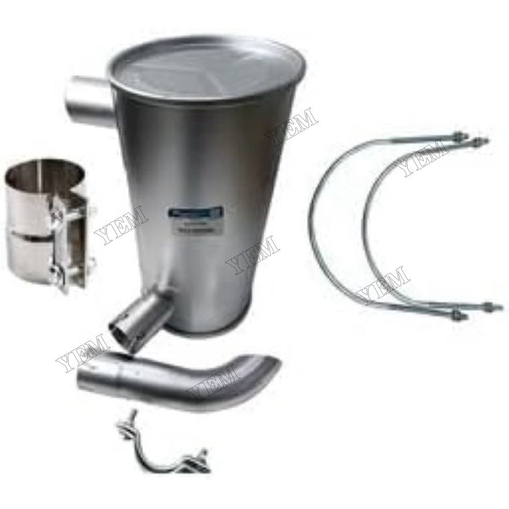 For Komatsu Engine 4D95 Excavator PC120-5 PC120-6 PC100-5 PC100-6 PC130-5 PC150-5 Muffler 6205-11-5330 with Clamp and 2Pcs U-Bolt