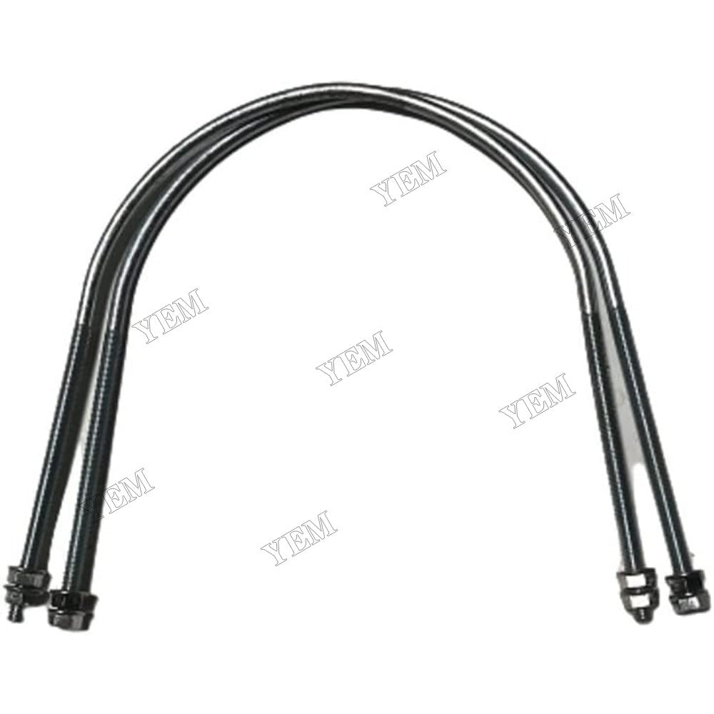 For John Deere Excavator 290D 490 490E 70D 70 2Pcs Muffler U-Bolt 4140612 TH106046