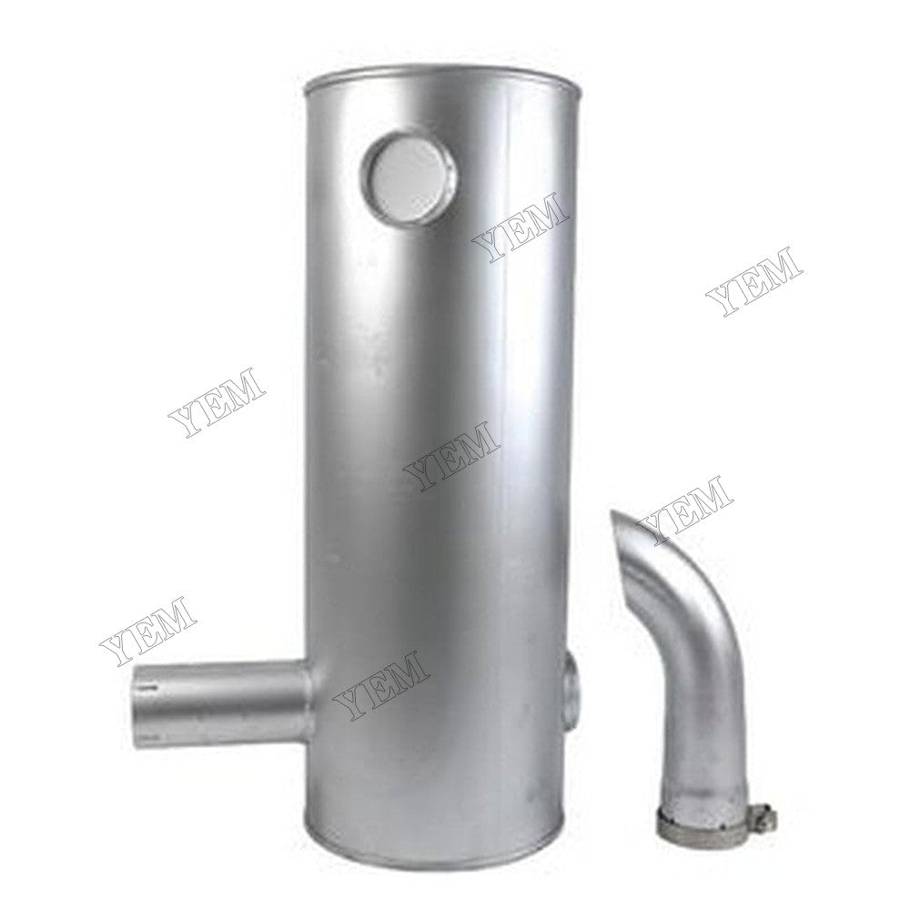 For Volvo Engine D12D Excavator EC330B EC330C EC360B EC360C EC460B EC460C EC360 EC460 EC380D EC480D Muffler Silencer VOE14541655 with Clamp and 2Pcs U-Bolt