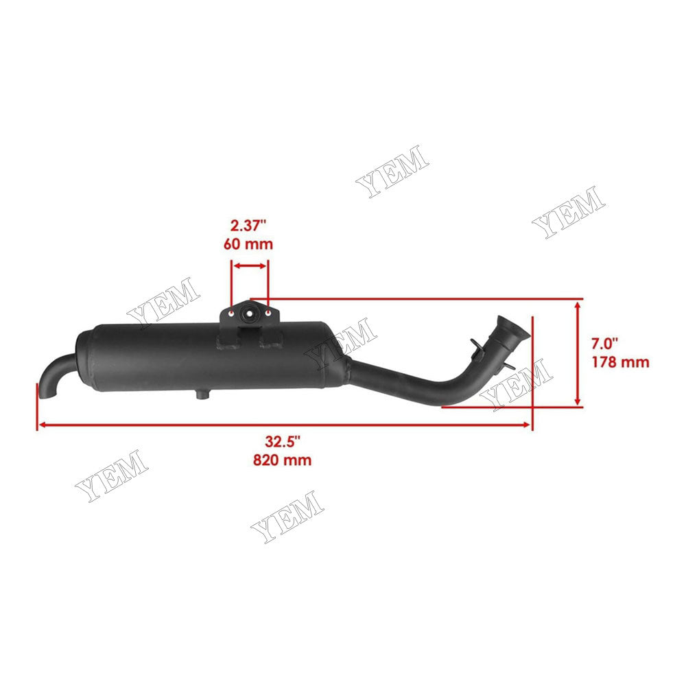 For Yamaha ATV Grizzly 700 2008-2013 550 2009-2014 Exhaust Muffler 3B4-W1471-10-00