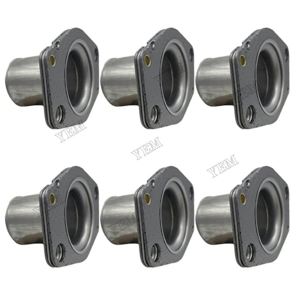 For Caterpillar CAT Engine C15 C18 3516C 3406E Excavator 395 390D 365C 385C 6 Pcs Exhaust Manifold Sleeve 281-8261