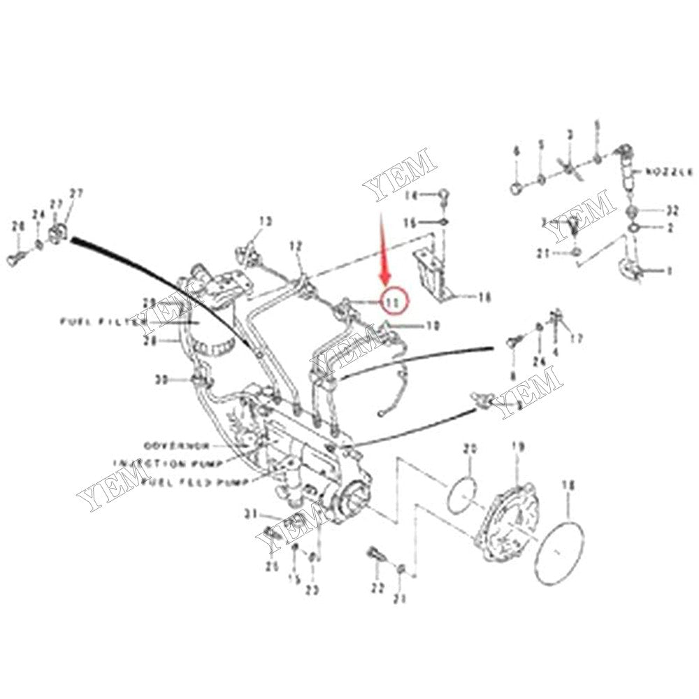 CAT Excavator 311 311B 312 312B Pipe 5I-7874 for Caterpillar