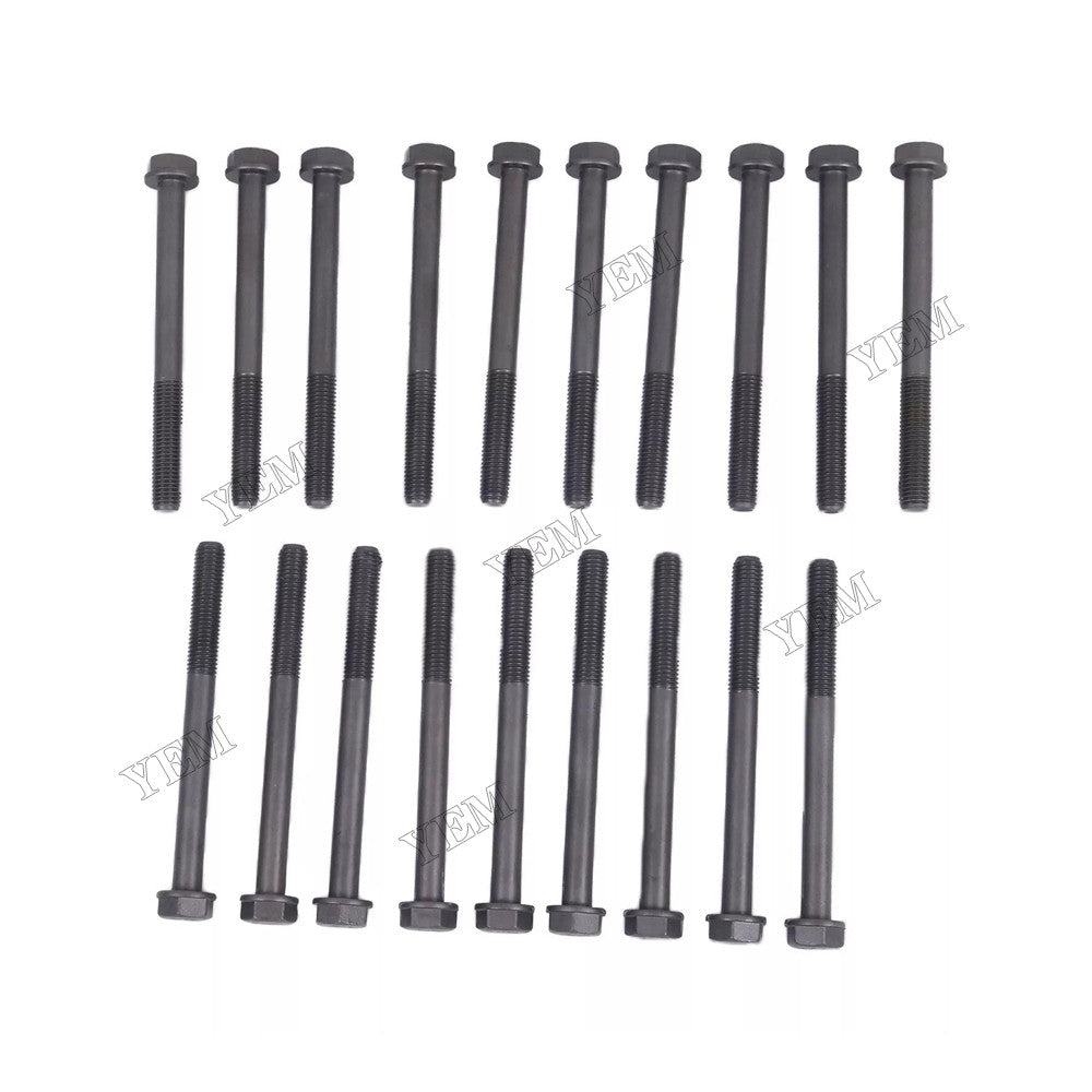 For Isuzu Engine C240 C240PKJ C240PKG C240PKD C240-1-F TCM Komatsu Forklift 19Pcs Cylinder Head Bolt 5-09009-053-0